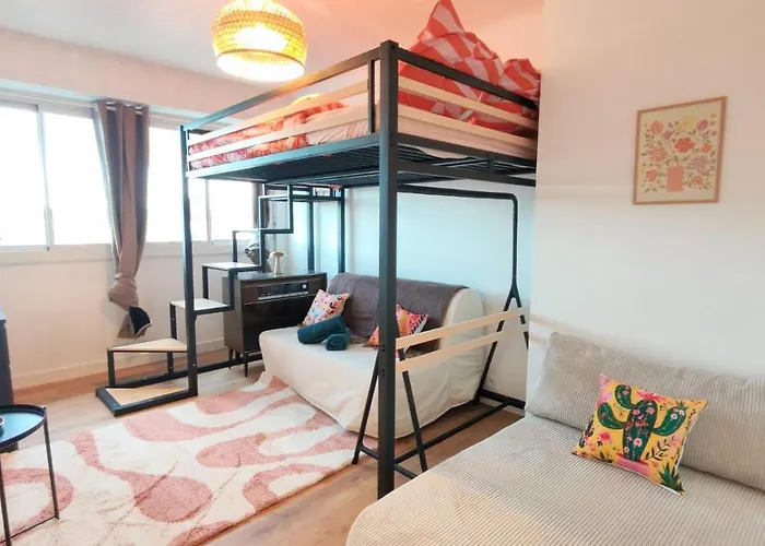 Cosy Mélodie 2ch - Parc Expositions Avec Balcon&parking Apartamento